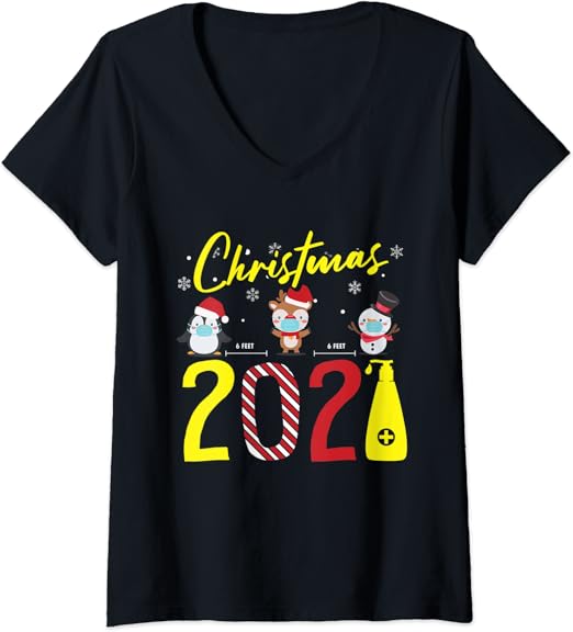 Weihnachten 2022 Mode Damen Weihnachten 2021 Social Distancing Xmas Quarantine Holiday T